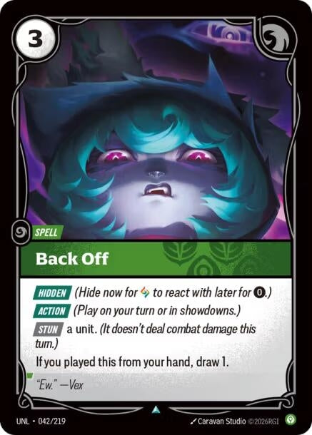 Image for Back Off (042/219) (UNL) - Riftbound: League of Legends Trading Card Game
