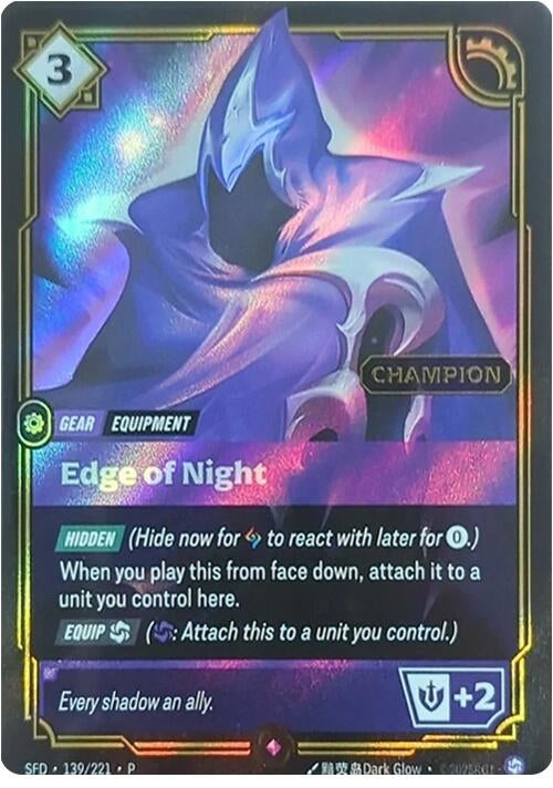 Image for Edge of Night (Champion) (139/221) (OPP) - Riftbound: League of Legends Trading Card Game