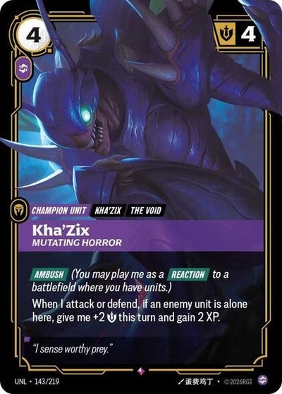 Kha'Zix - Mutating Horror (143/219) (UNL)