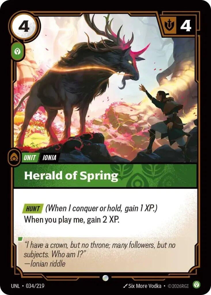 Image for Herald of Spring (034/219) (UNL) - Riftbound: League of Legends Trading Card Game