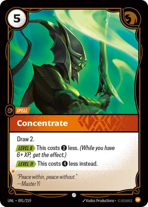 Image for Concentrate (091/219) (UNL) - Riftbound: League of Legends Trading Card Game