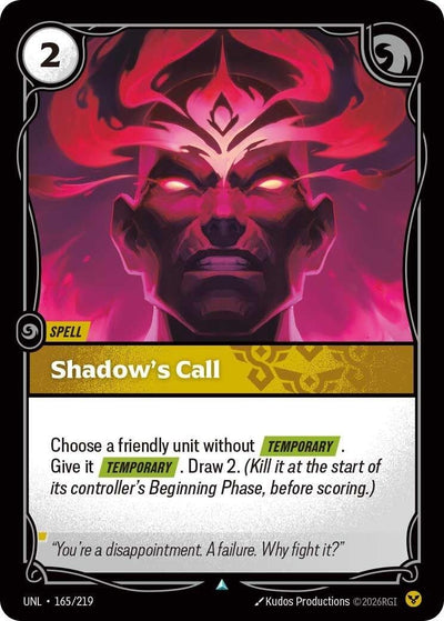 Shadow's Call (165/219) (UNL)