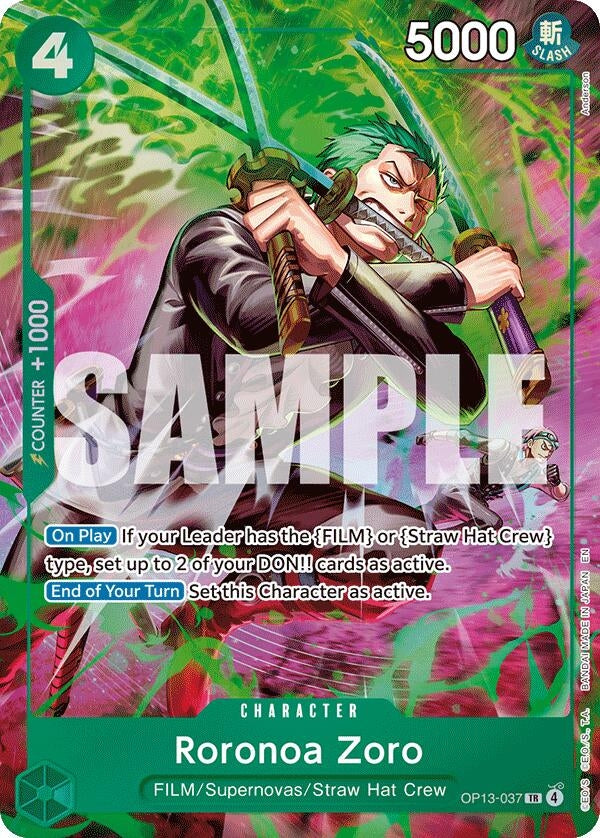 Image for Roronoa Zoro (OP13-037) (OP13-037) (OP15-EB04) - One Piece Card Game