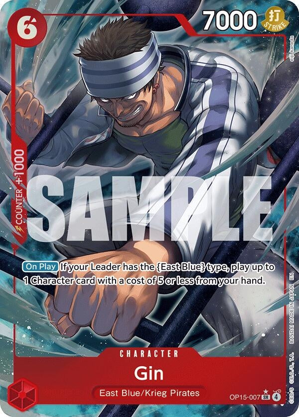 Image for Gin (Alternate Art) (OP15-007) (OP15-EB04) - One Piece Card Game