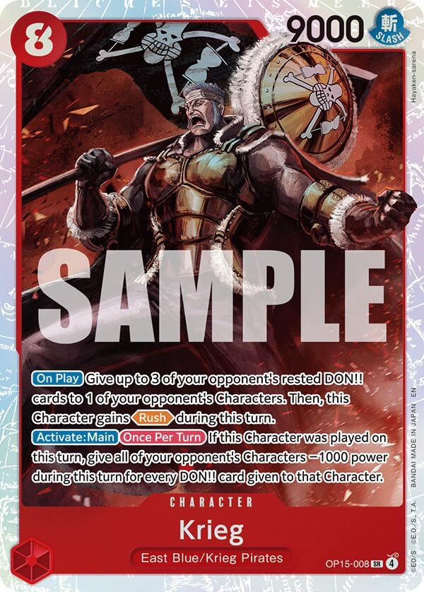 Image for Krieg (OP15-008) (OP15-008) (OP15-EB04) - One Piece Card Game