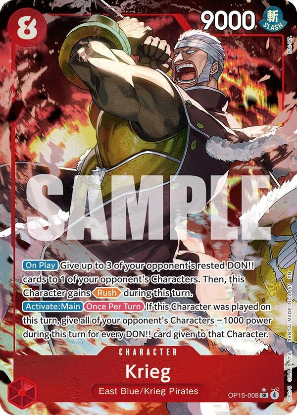 Image for Krieg (OP15-008) (Alternate Art) (OP15-008) (OP15-EB04) - One Piece Card Game