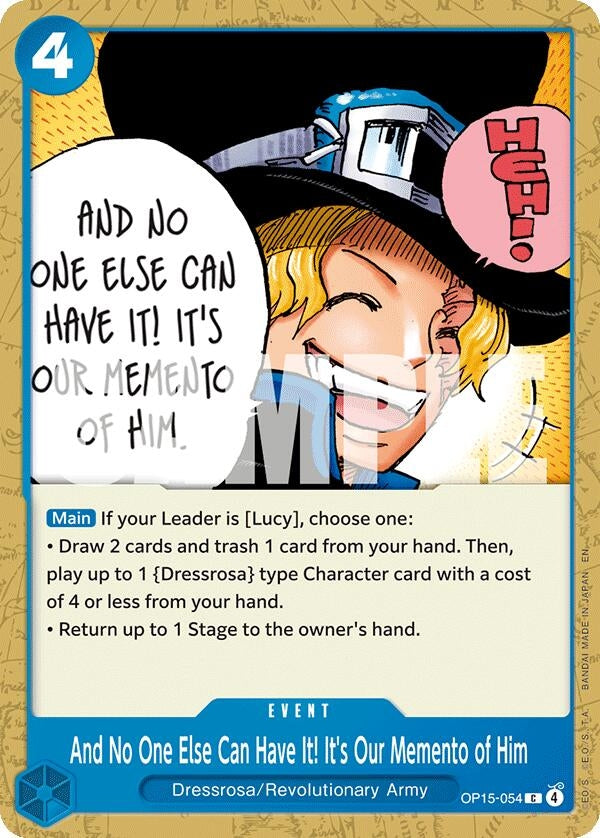 Image for And No One Else Can Have It! It's Our Memento of Him (OP15-054) (OP15-EB04) - One Piece Card Game