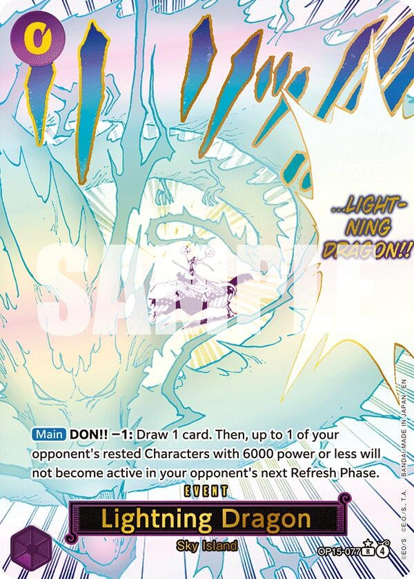 Image for Lightning Dragon (Alternate Art) (OP15-077) (OP15-EB04) - One Piece Card Game