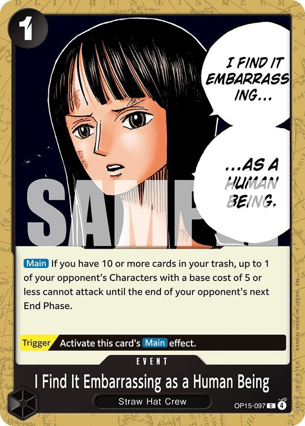 Image for I Find It Embarrassing as a Human Being (OP15-097) (OP15-EB04) - One Piece Card Game