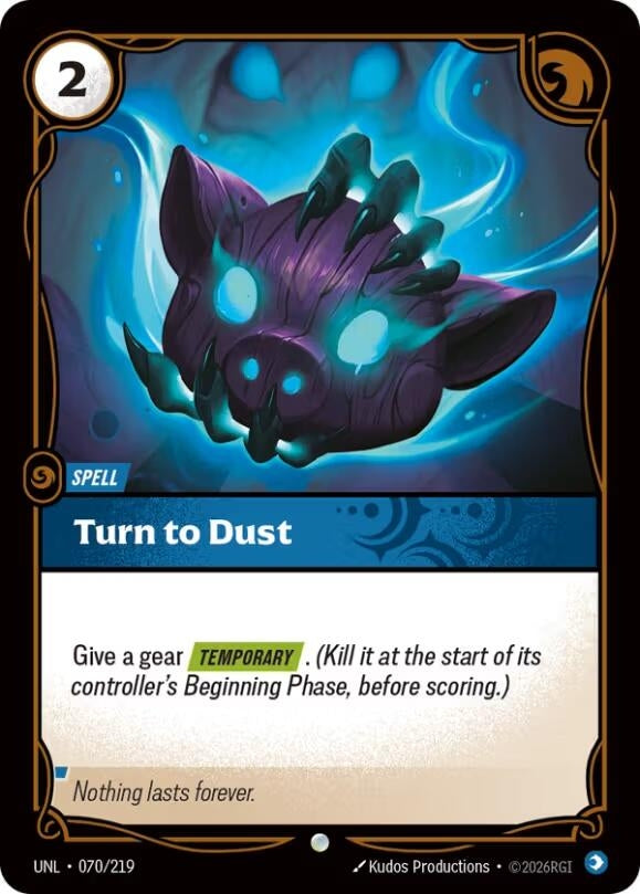 Image for Turn to Dust (070/219) (UNL) - Riftbound: League of Legends Trading Card Game