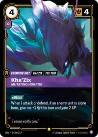 Kha'Zix, Mutating Horror (Alternate Art) - Unleashed - 143a/219
