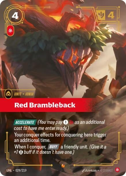 Image for Red Brambleback (029/219) (UNL) - Riftbound: League of Legends Trading Card Game