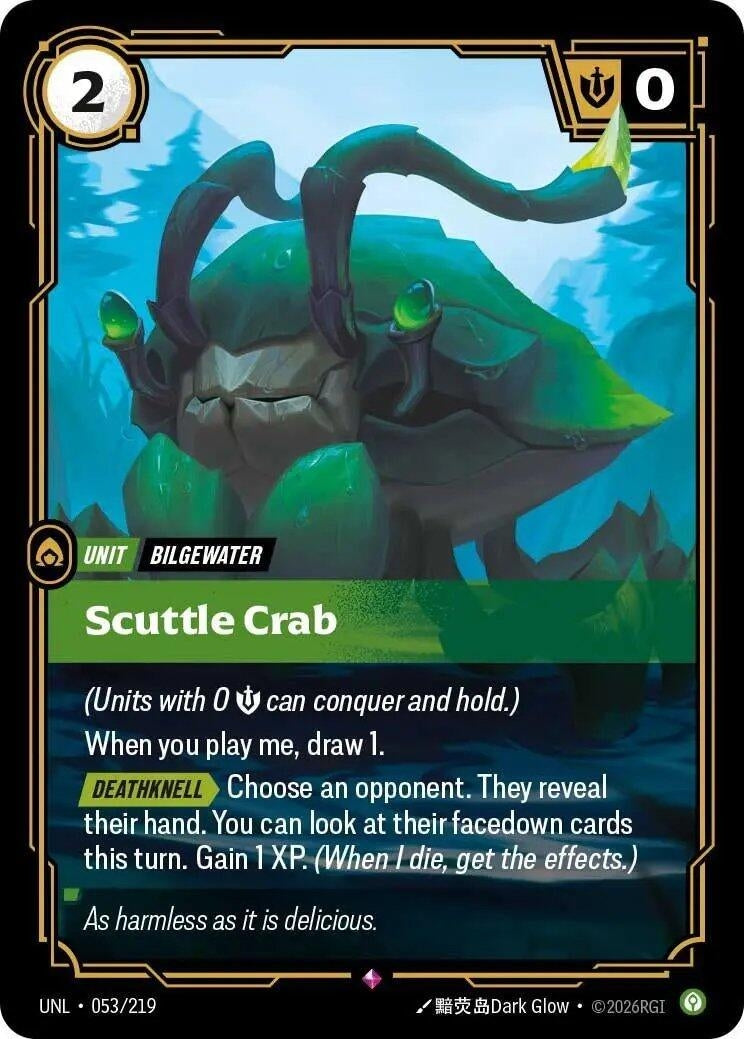 Image for Scuttle Crab (053/219) (UNL) - Riftbound: League of Legends Trading Card Game