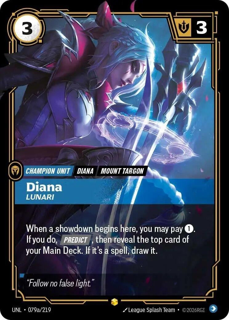 Image for Diana - Lunari (Alternate Art) (079a/219) (UNL) - Riftbound: League of Legends Trading Card Game