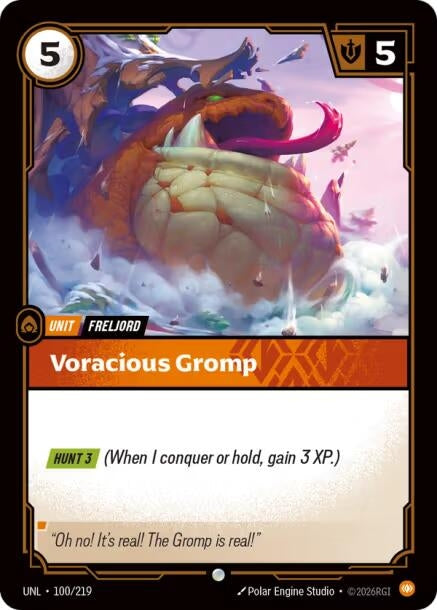 Image for Voracious Gromp (100/219) (UNL) - Riftbound: League of Legends Trading Card Game