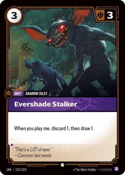 Image for Evershade Stalker (123/219) (UNL) - Riftbound: League of Legends Trading Card Game