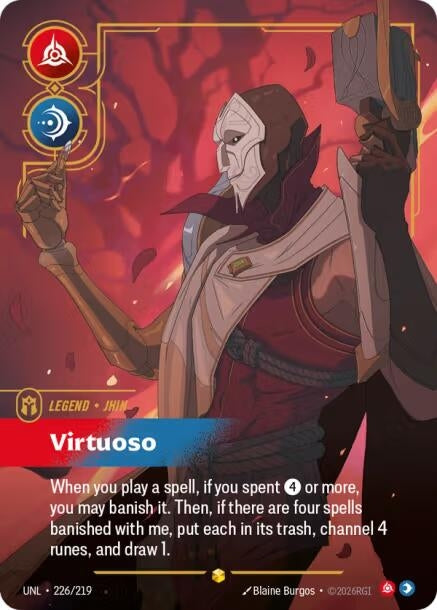 Image for Jhin - Virtuoso (Overnumbered) (226/219) (UNL) - Riftbound: League of Legends Trading Card Game