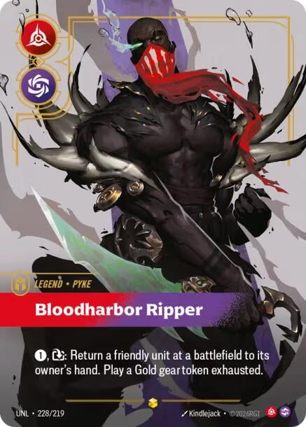 Image for Pyke - Bloodharbor Ripper (Overnumbered) (228/219) (UNL) - Riftbound: League of Legends Trading Card Game