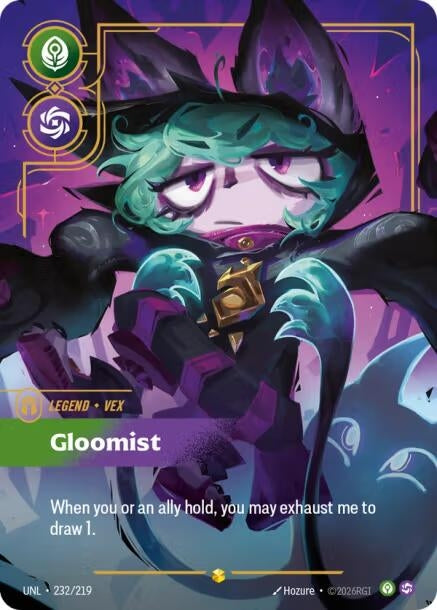 Image for Vex - Gloomist (Overnumbered) (232/219) (UNL) - Riftbound: League of Legends Trading Card Game