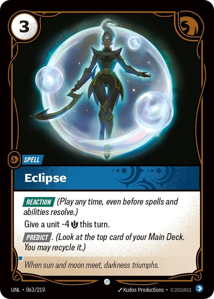 Image for Eclipse (063/219) (UNL) - Riftbound: League of Legends Trading Card Game