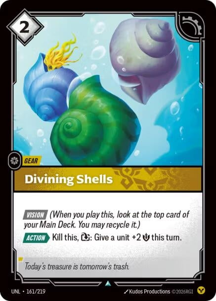 Image for Divining Shells (161/219) (UNL) - Riftbound: League of Legends Trading Card Game