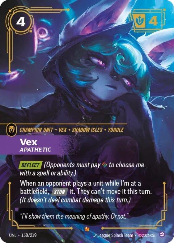 Image for Vex - Apathetic (150/219) (UNL) - Riftbound: League of Legends Trading Card Game
