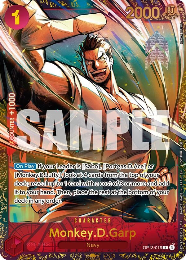 Image for Monkey.D.Garp (Treasure Cup March 2026) (OP13-016) (OP-PR) - One Piece Card Game
