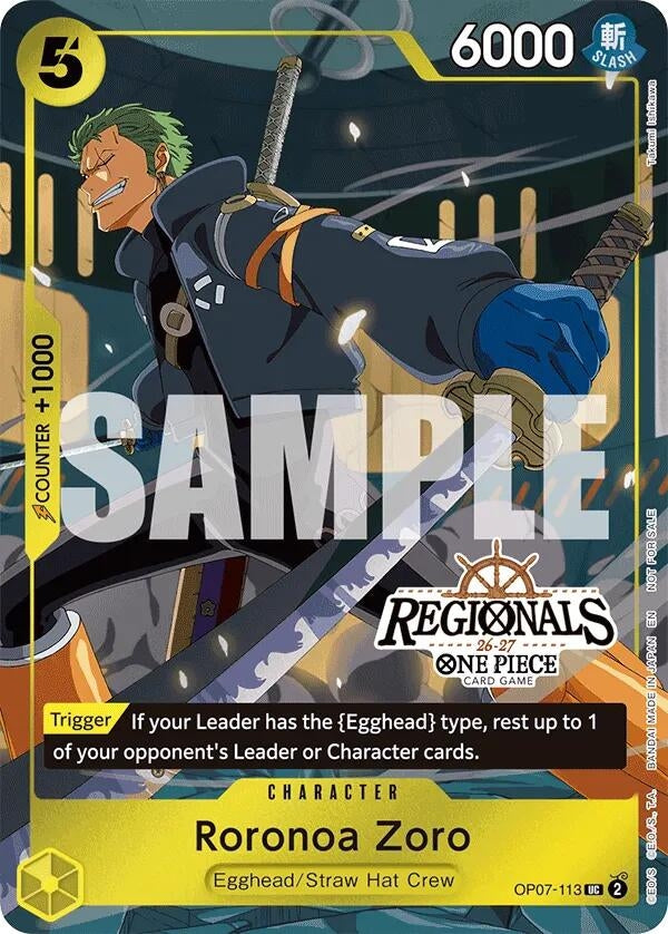 Image for Roronoa Zoro (113) (Regional Participation Pack 2026 Vol.1) (OP07-113) (OP-PR) - One Piece Card Game