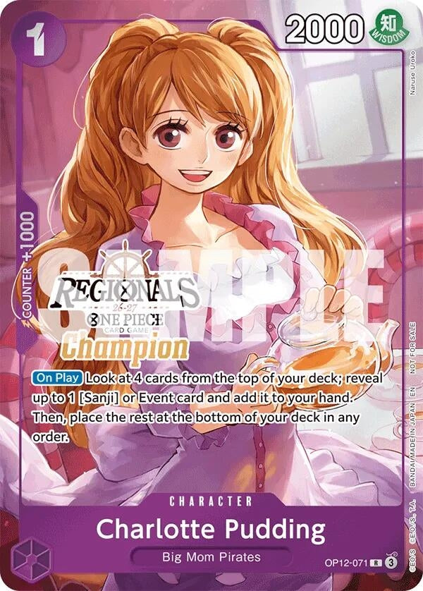 Image for Charlotte Pudding (Regionals Champion Card Set 26-27) (OP12-071) (OP-PR) - One Piece Card Game