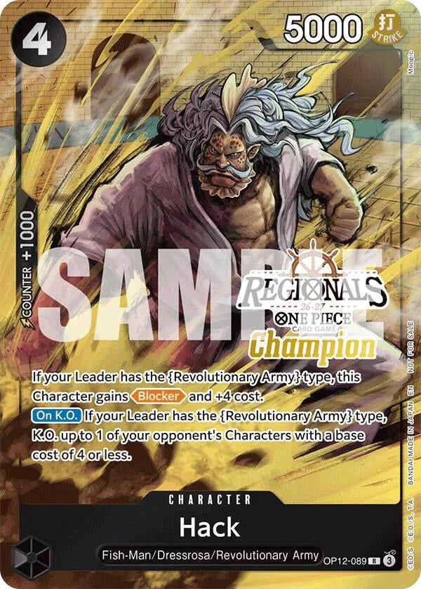 Image for Hack (Regionals Champion Card Set 26-27) (OP12-089) (OP-PR) - One Piece Card Game