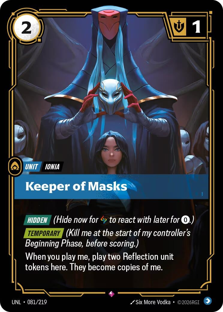 Image for Keeper of Masks (081/219) (UNL) - Riftbound: League of Legends Trading Card Game