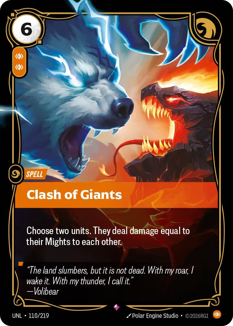 Image for Clash of Giants (110/219) (UNL) - Riftbound: League of Legends Trading Card Game
