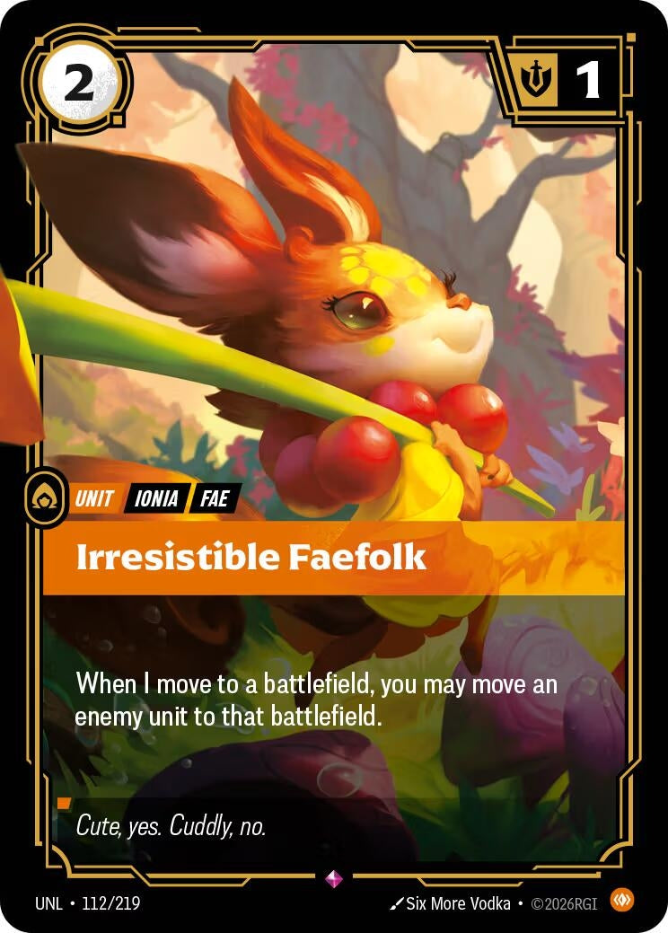 Image for Irresistible Faefolk (112/219) (UNL) - Riftbound: League of Legends Trading Card Game