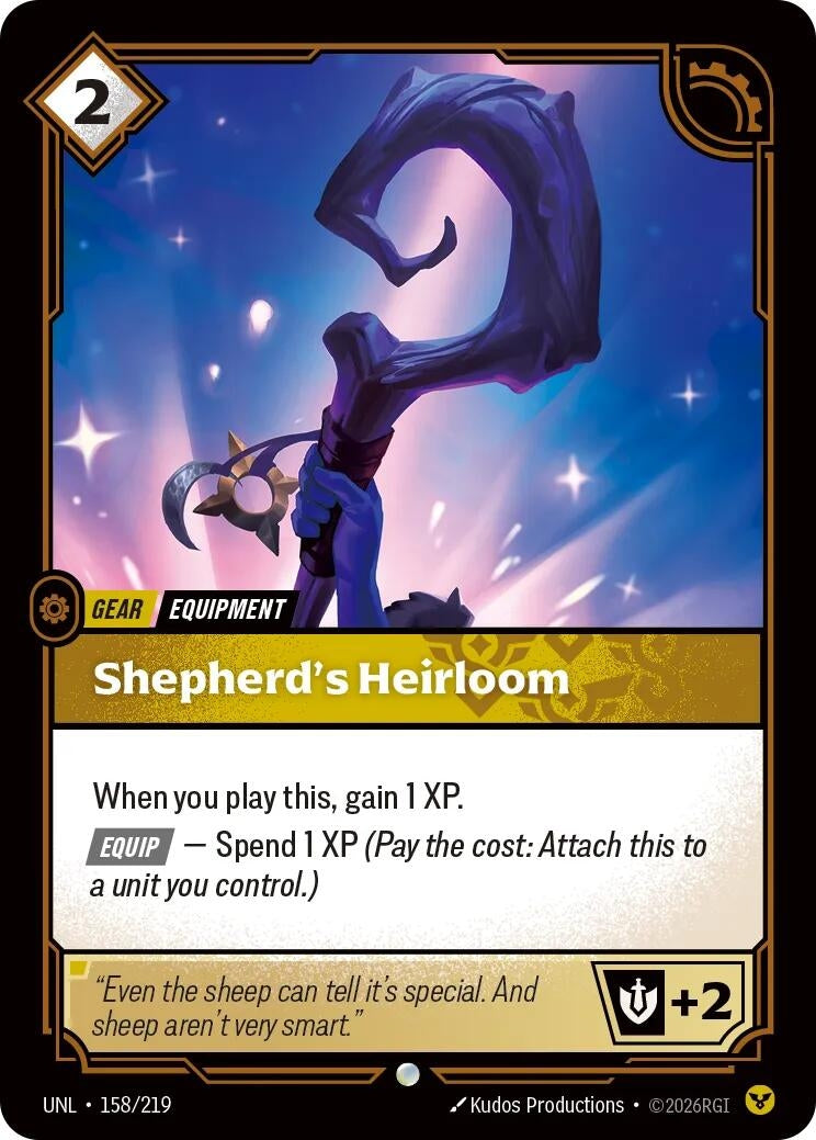 Image for Shepherd's Heirloom (158/219) (UNL) - Riftbound: League of Legends Trading Card Game