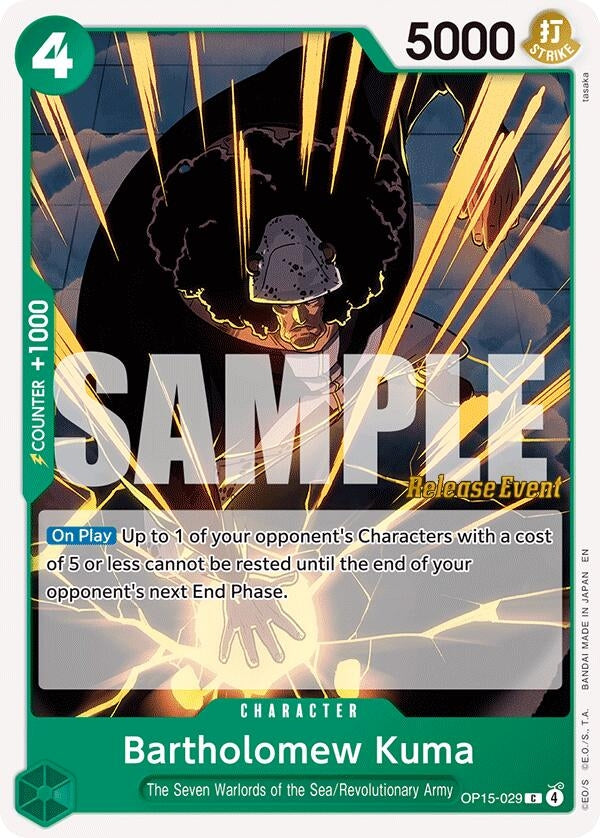 Image for Bartholomew Kuma (OP15-029) (OP15-029) (OP15 RE) - One Piece Card Game