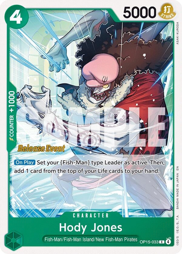 Image for Hody Jones (OP15-033) (OP15 RE) - One Piece Card Game
