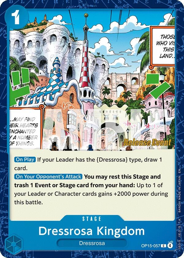 Image for Dressrosa Kingdom (OP15-057) (OP15 RE) - One Piece Card Game