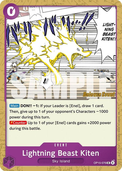 Lightning Beast Kiten (OP15-076) (OP15 RE)