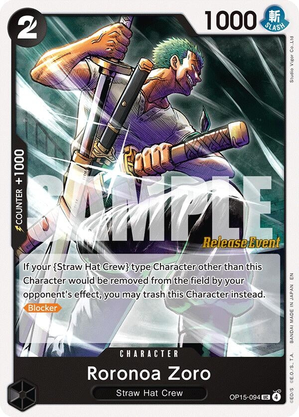 Image for Roronoa Zoro (OP15-094) (OP15-094) (OP15 RE) - One Piece Card Game