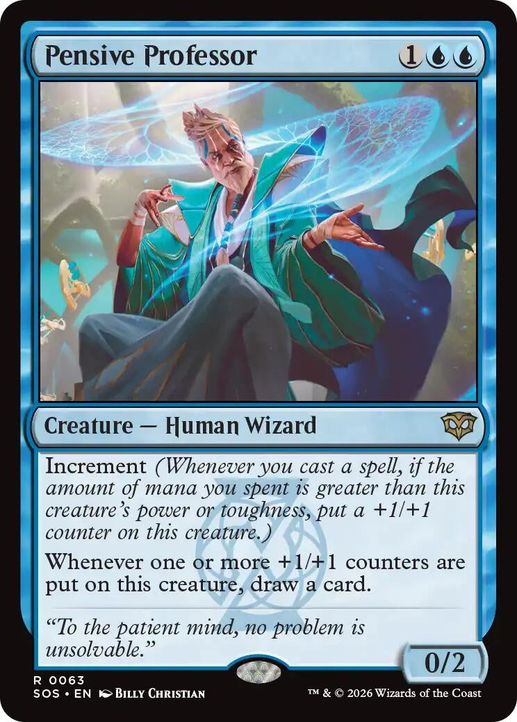 Image for Pensive Professor (63) (SOS) - Magic: The Gathering
