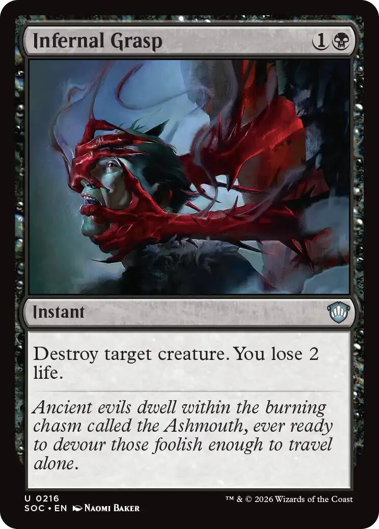 Image for Infernal Grasp (216) (SOC) - Magic: The Gathering