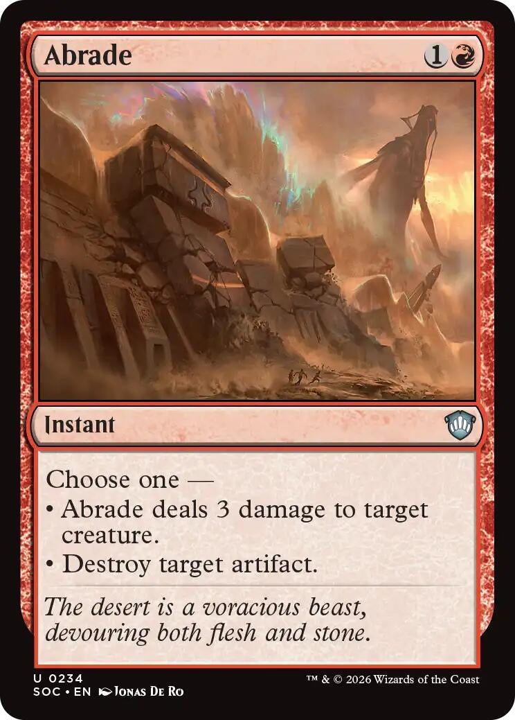 Image for Abrade (234) (SOC) - Magic: The Gathering