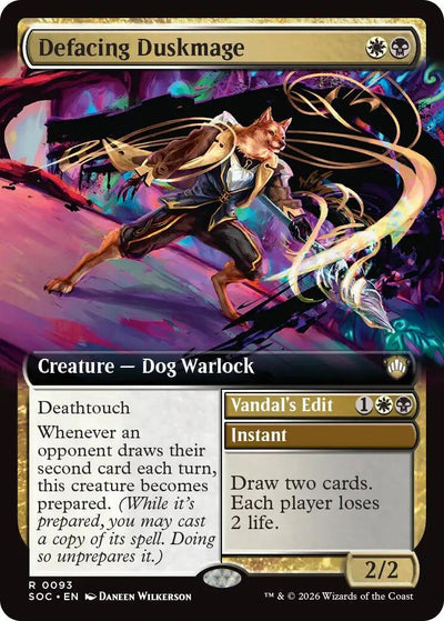Defacing Duskmage (Extended Art) (93) (SOC)