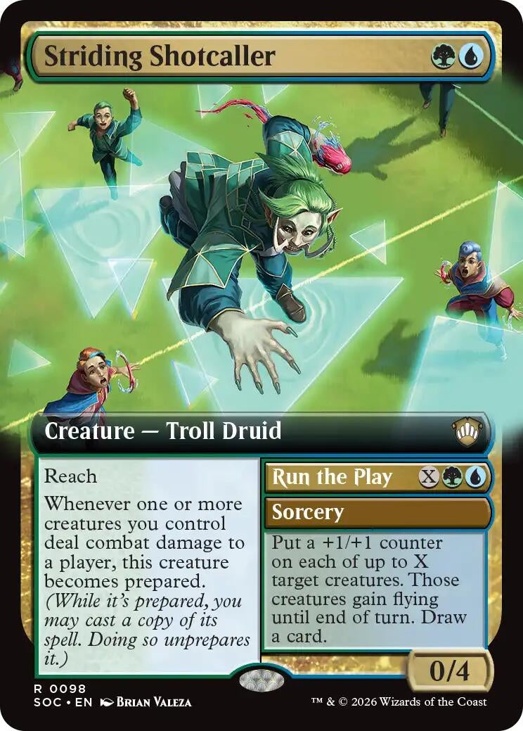 Image for Striding Shotcaller (Extended Art) (98) (SOC) - Magic: The Gathering