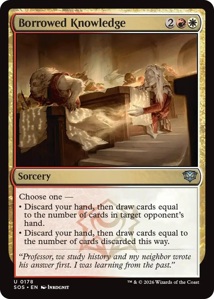 Image for Borrowed Knowledge (178) (SOS) - Magic: The Gathering