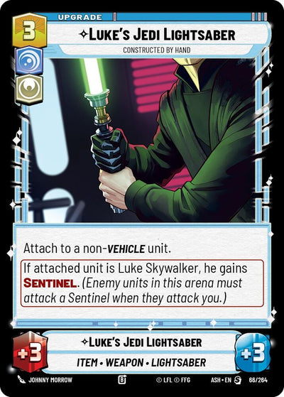 Luke's Jedi Lightsaber - Constructed by Hand (66/264) (ASH)