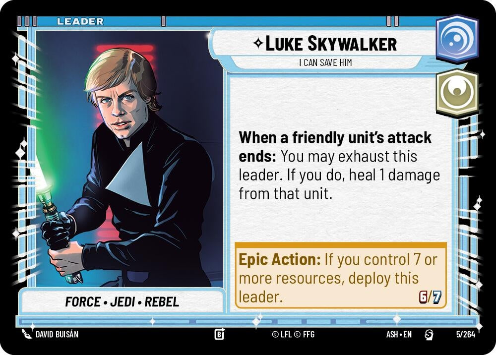Image for Luke Skywalker - I Can Save Him (5/264) (ASH) - Star Wars: Unlimited