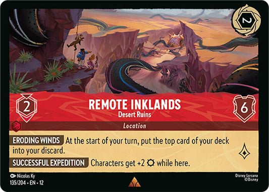 Image for Remote Inklands - Desert Ruins (135/204) (12) - Disney Lorcana