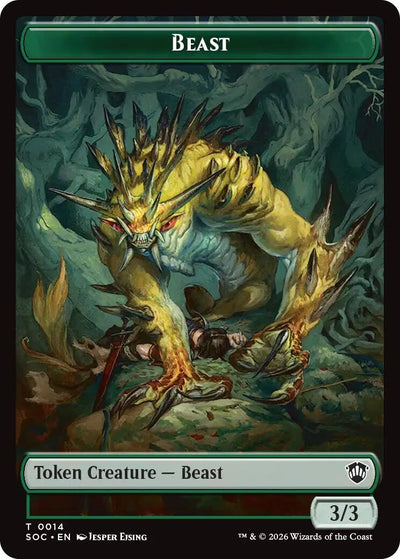 Beast // Fractal (0004) Double-Sided Token (14 // 4) (SOC)