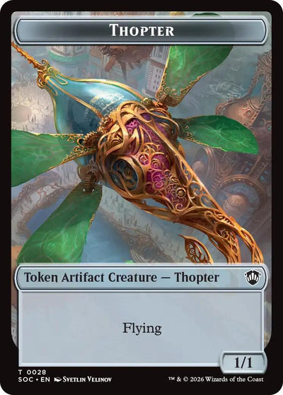 Thopter // Fractal (0004) Double-Sided Token (28 // 4) (SOC)